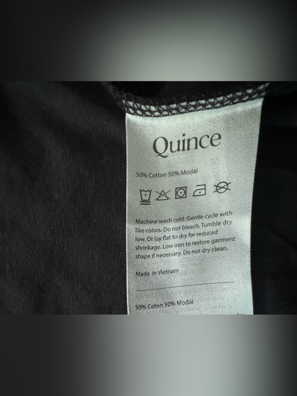 NWT Quince Cotton Modal Crew Neck Swing Tee Black Sz XL - Picture 7 of 8